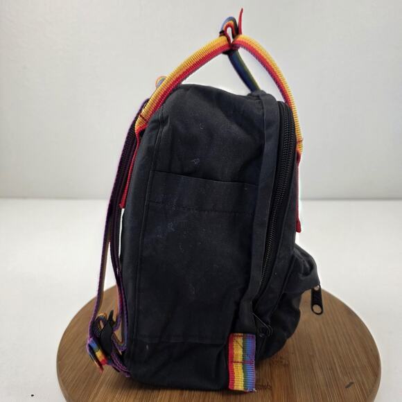 Fjallraven Kanken Rainbow Mini Pride Backpack Black 7L F Small Daypack - Picture 4 of 13